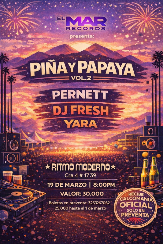 BOLETA PIÑA Y PAPAYA